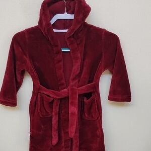D- Cozy Kids Burgundy Hooded Pajamas